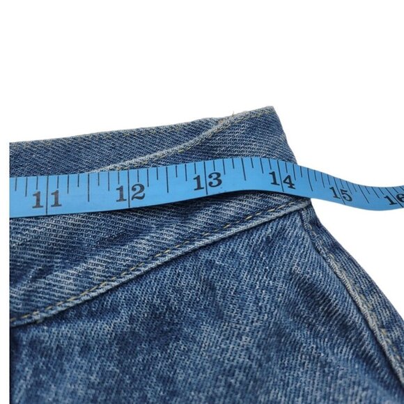Vintage Lee Jeans Women 14 Denim High Waist  Pleat 80's Made USA Western Rancher - Picture 6 of 9